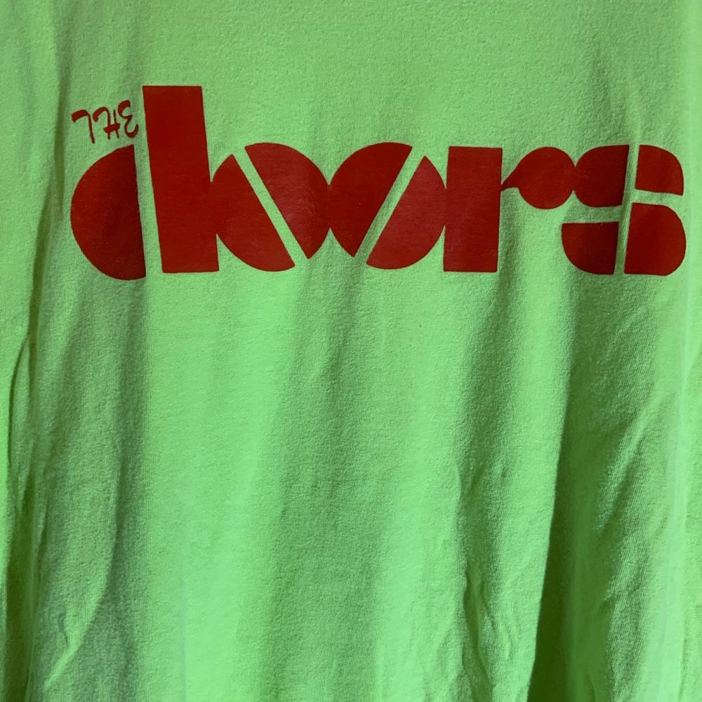 The doors Xlarge neon green graphic vintage T-shirt