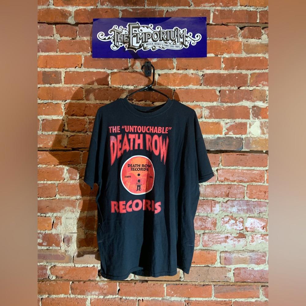 Death row records Xlarge black graphic vintage T-shirt