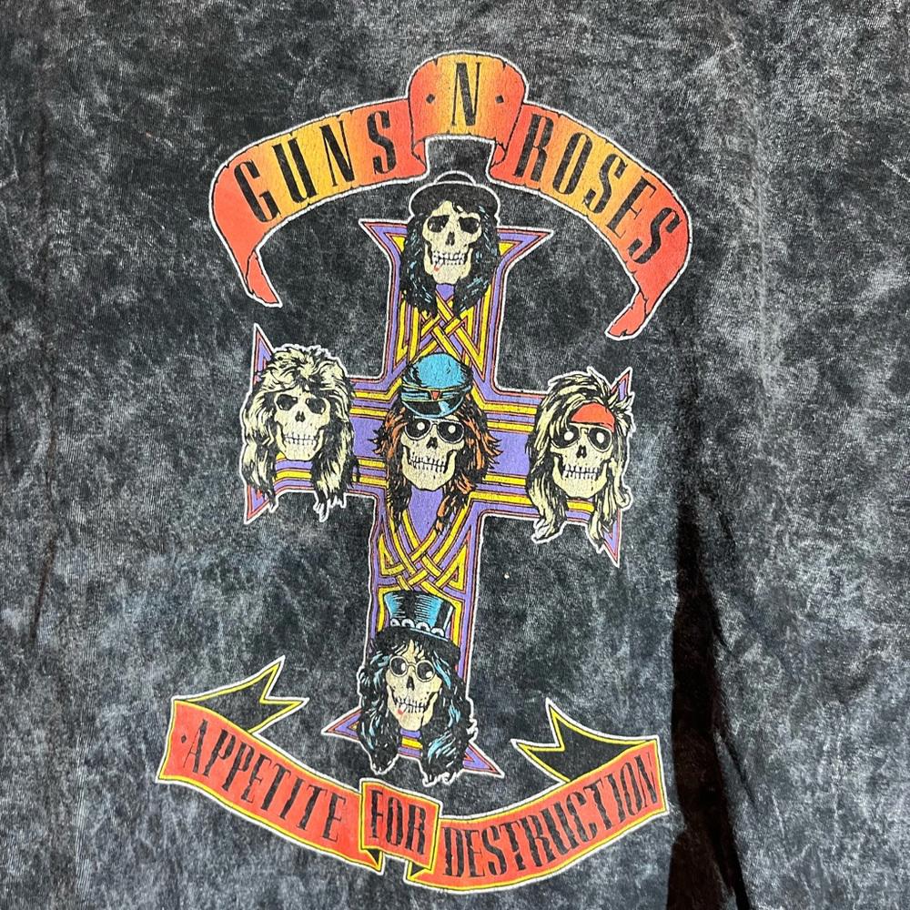 Guns & roses xlarge grey graphic vintage preowned crop top
