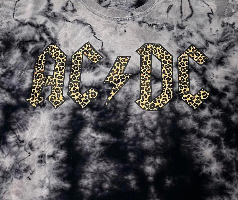 ACDC Preowned Large Tie Dye Band T-shirt