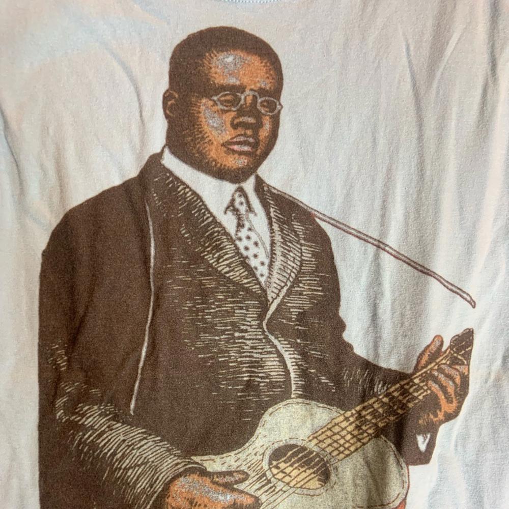 Blind lemon Jefferson ladies 2XLarge blue graphic preowned T-shirt