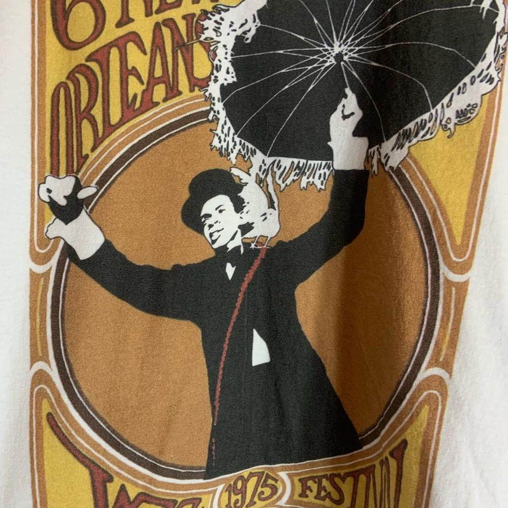 1975 jazz festival 2XLarge white graphic preowned T-shirt