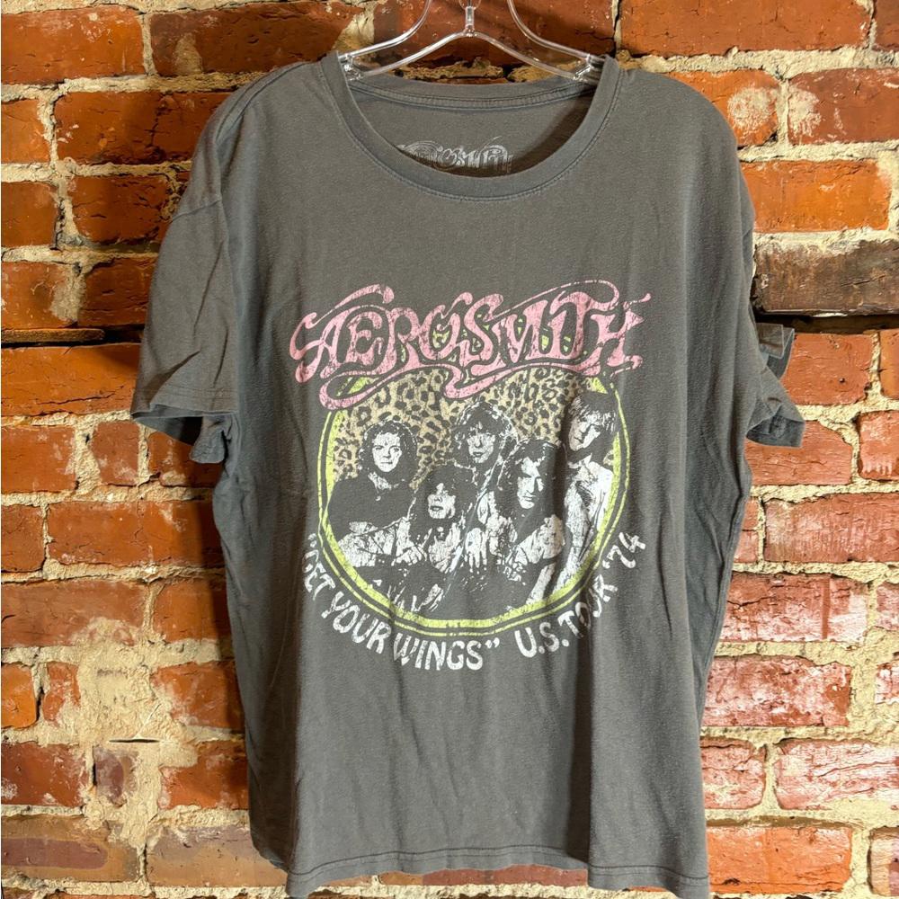 Aerosmith 2xlarge grey graphic vintage preowned tshirt
