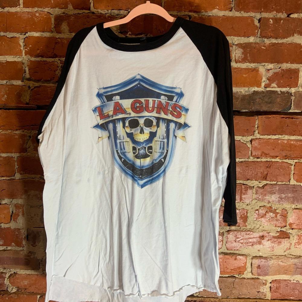 L.A. guns 3xlarge black & white graphic preowned T-shirt