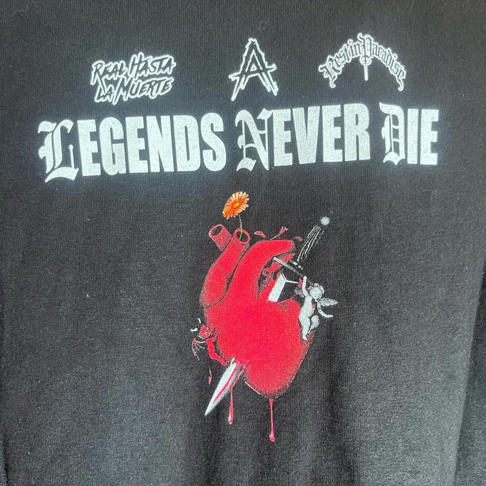 Real hasta la muerte xlarge black graphic vintage preowned tshirt