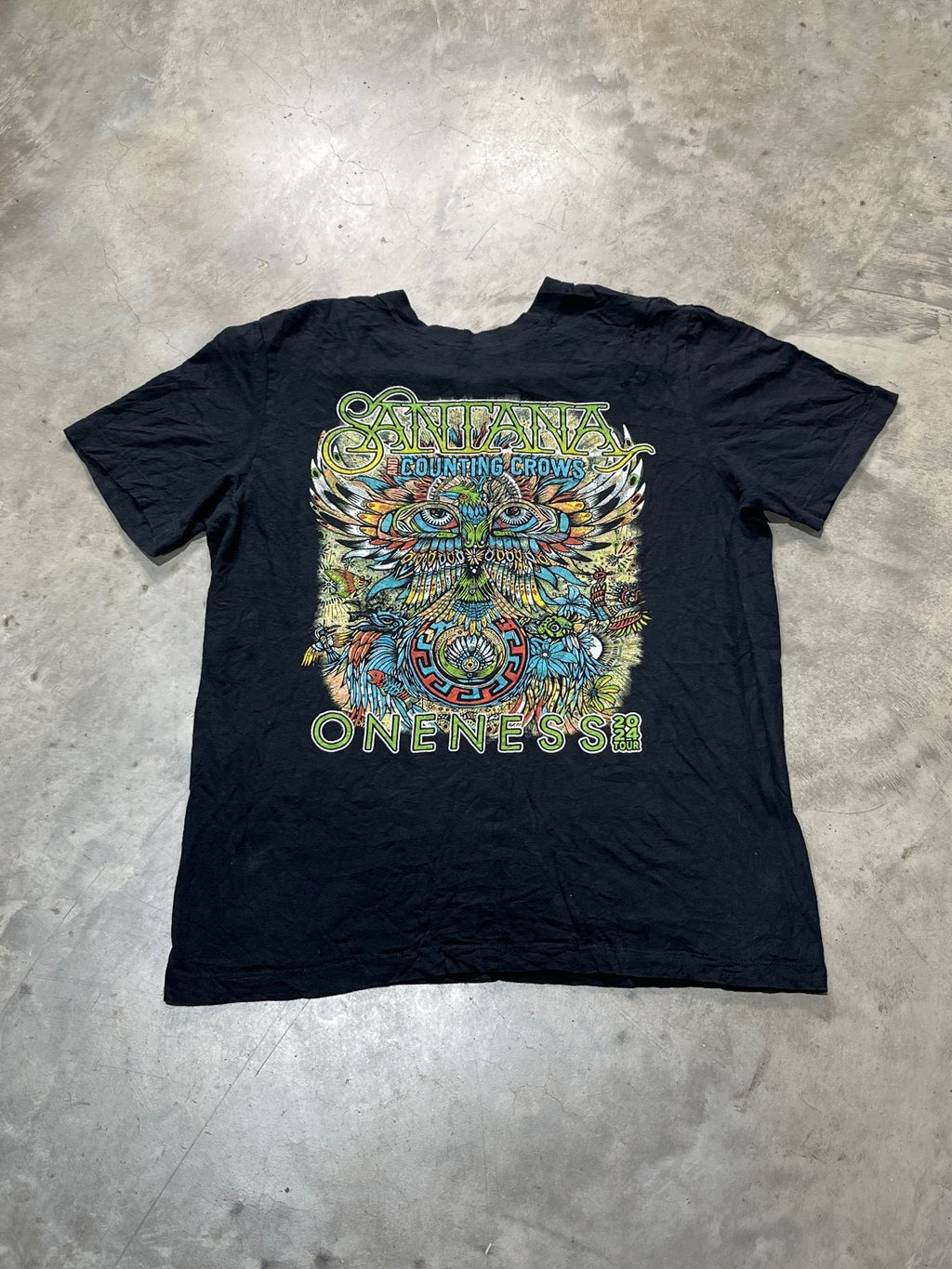 Santana / Counting Crows Preowned Medium T-shirt