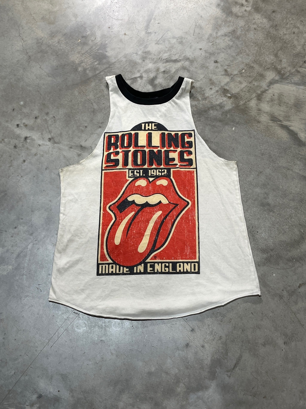 The Rolling Stones Preowned Small Ringer Tank Top T-shirt