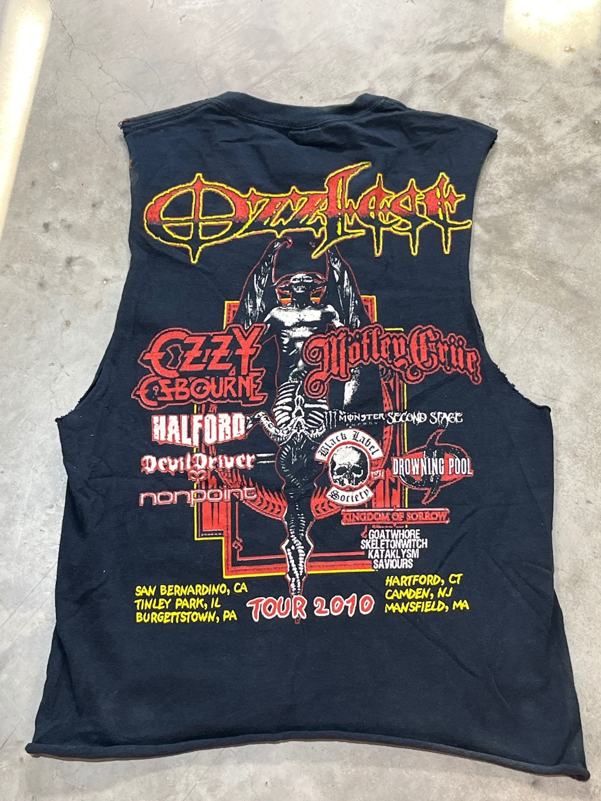 Ozzy Osbourne Motley Crue Ozzfest Preowned Small Tank Top T-shirt