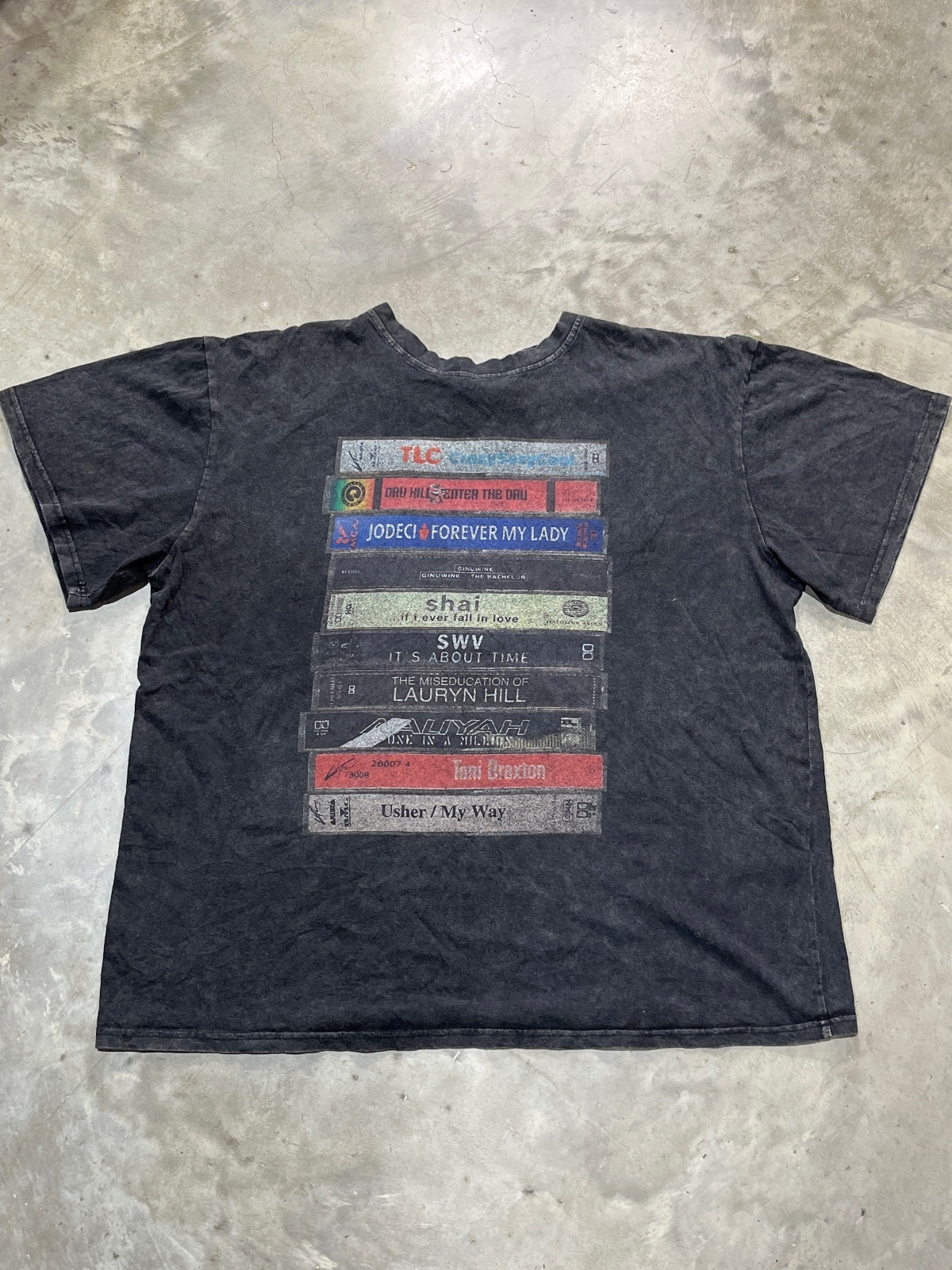 90s R&B Stacked Cassettes Preowned 2XL T-shirt