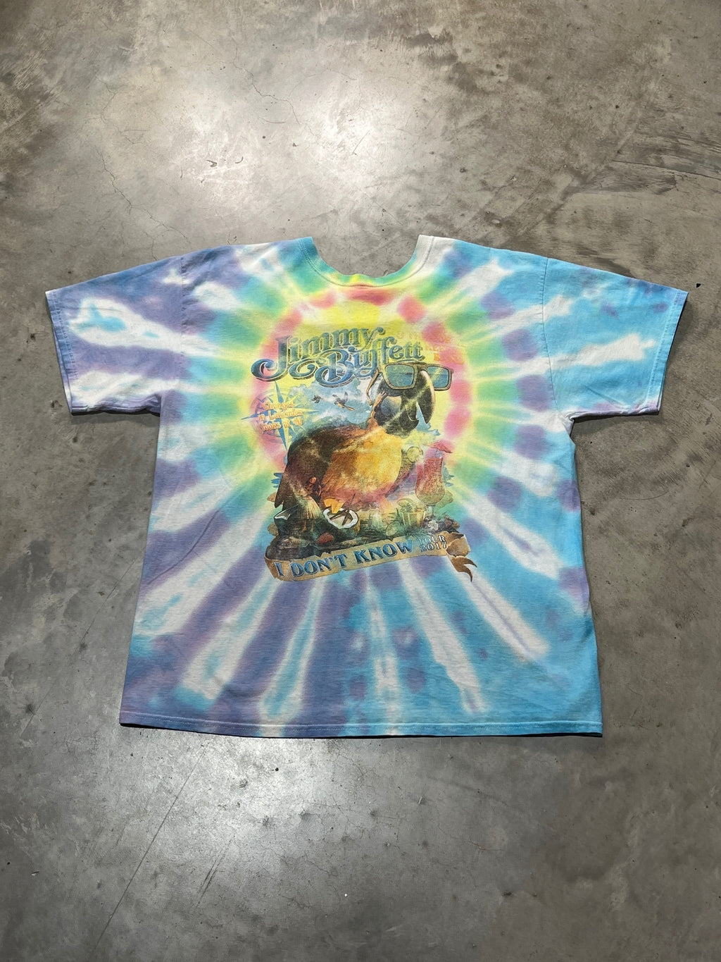 Jimmy Buffett Preowned Large Tie Dye T-shirt