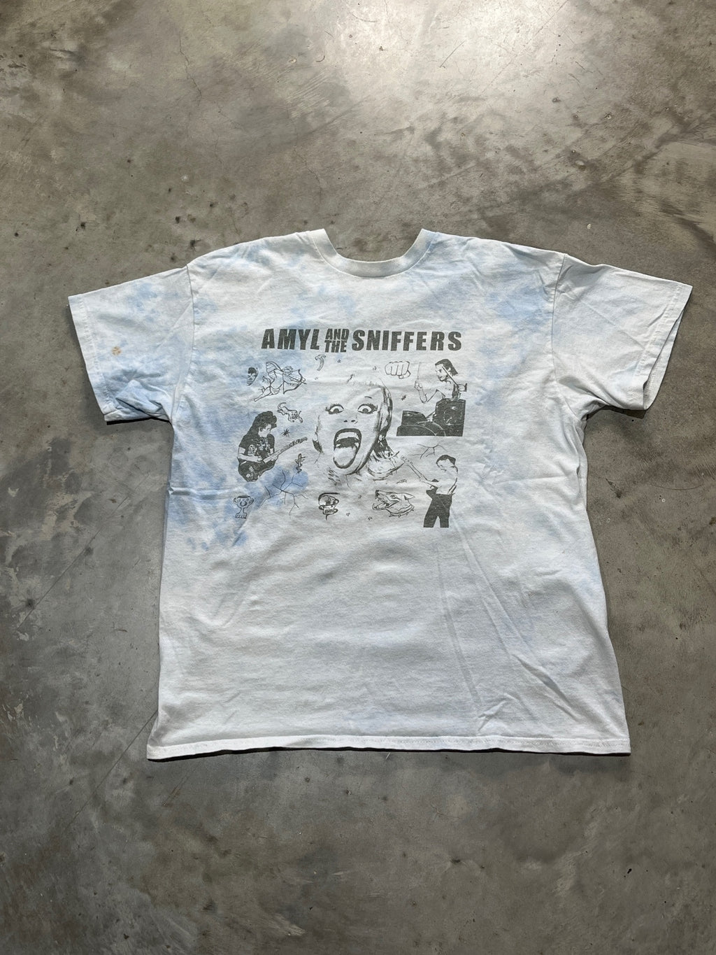 Amyl And The Sniffers Preowned Large Tie Dye T-shirt