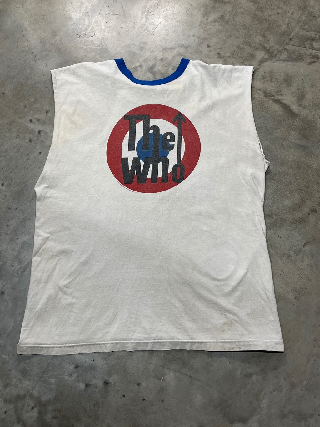 The Who Preowned 2XL Cut Off Sleeve Ringer Tank Top T-shirt