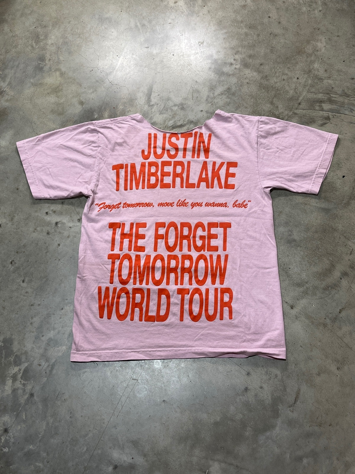 Justin Timberlake Preowned Small Cropped Neckline T-shirt
