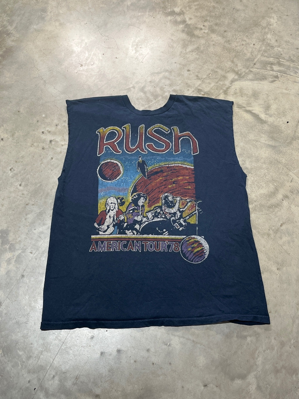 Rush Preowned XL Cut Off Sleeve Tank Top T-shirt