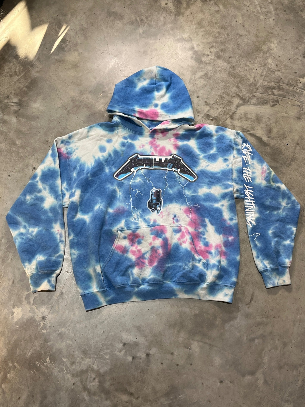 Metallica Preowned Large Tie Dye Hoodie