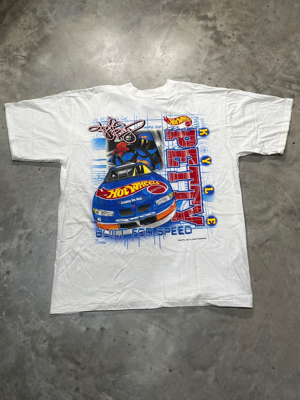 Vintage 1998 Kyle Petty Hot Wheels NASCAR Preowned XL T-shirt