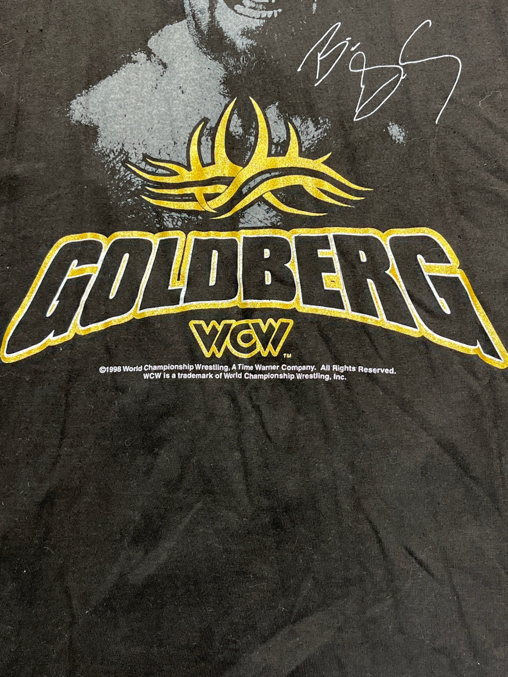 VTG 1998 WCW Bill Goldberg Preowned XL T-shirt