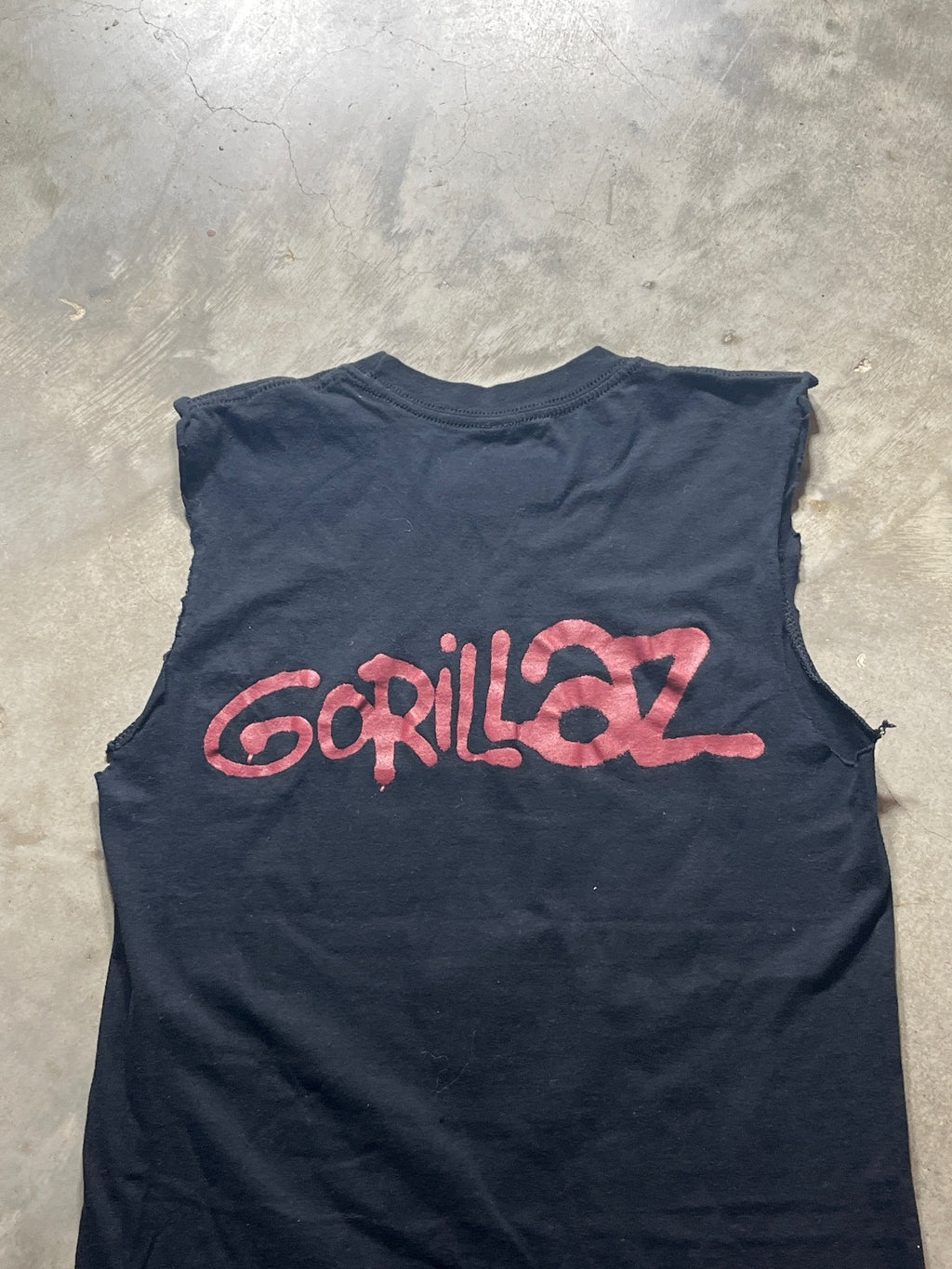 Gorillaz Preowned Small Cut Off Sleeve Tank Top T-shirt