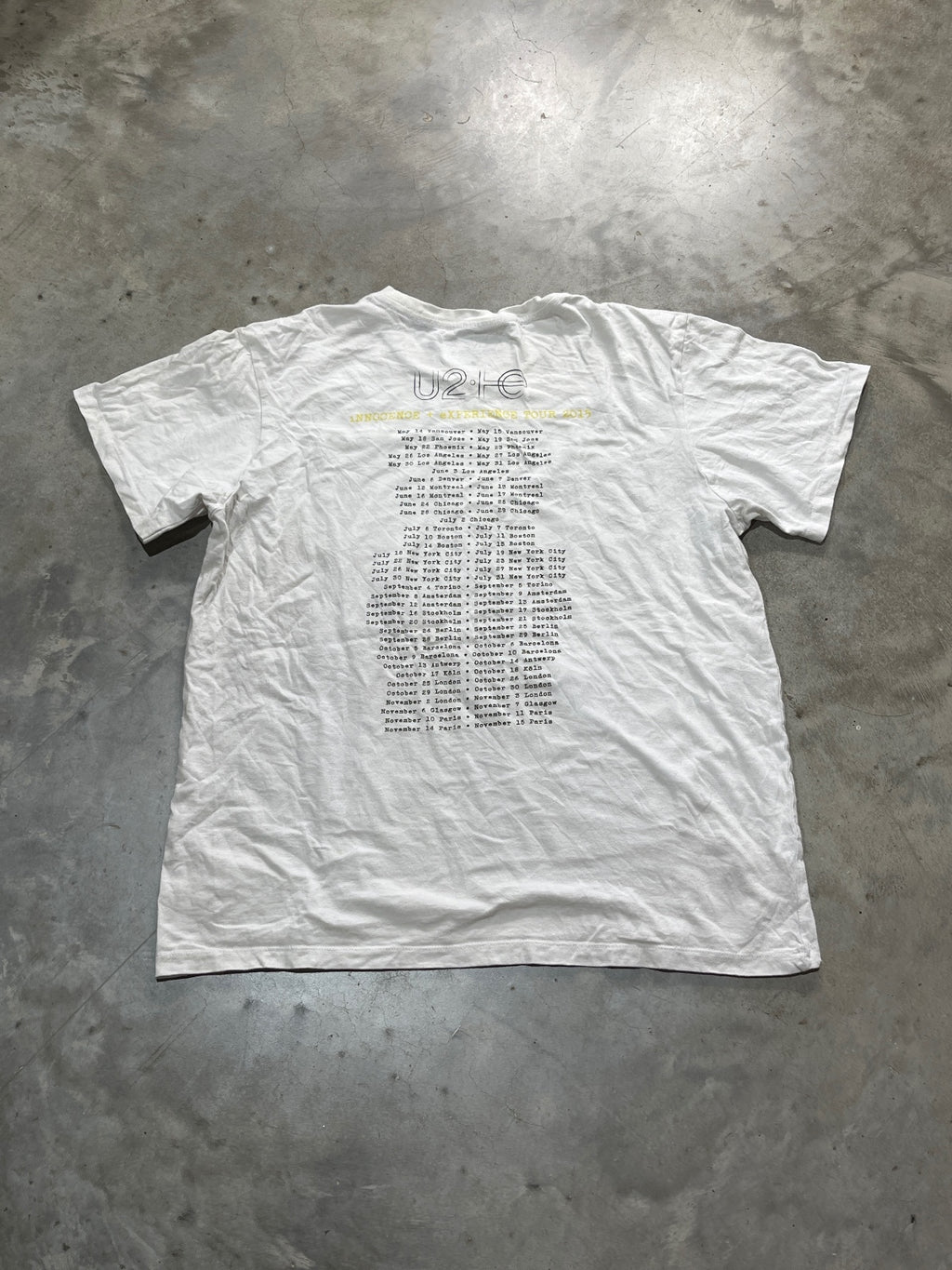 U2 Preowned XL T-shirt