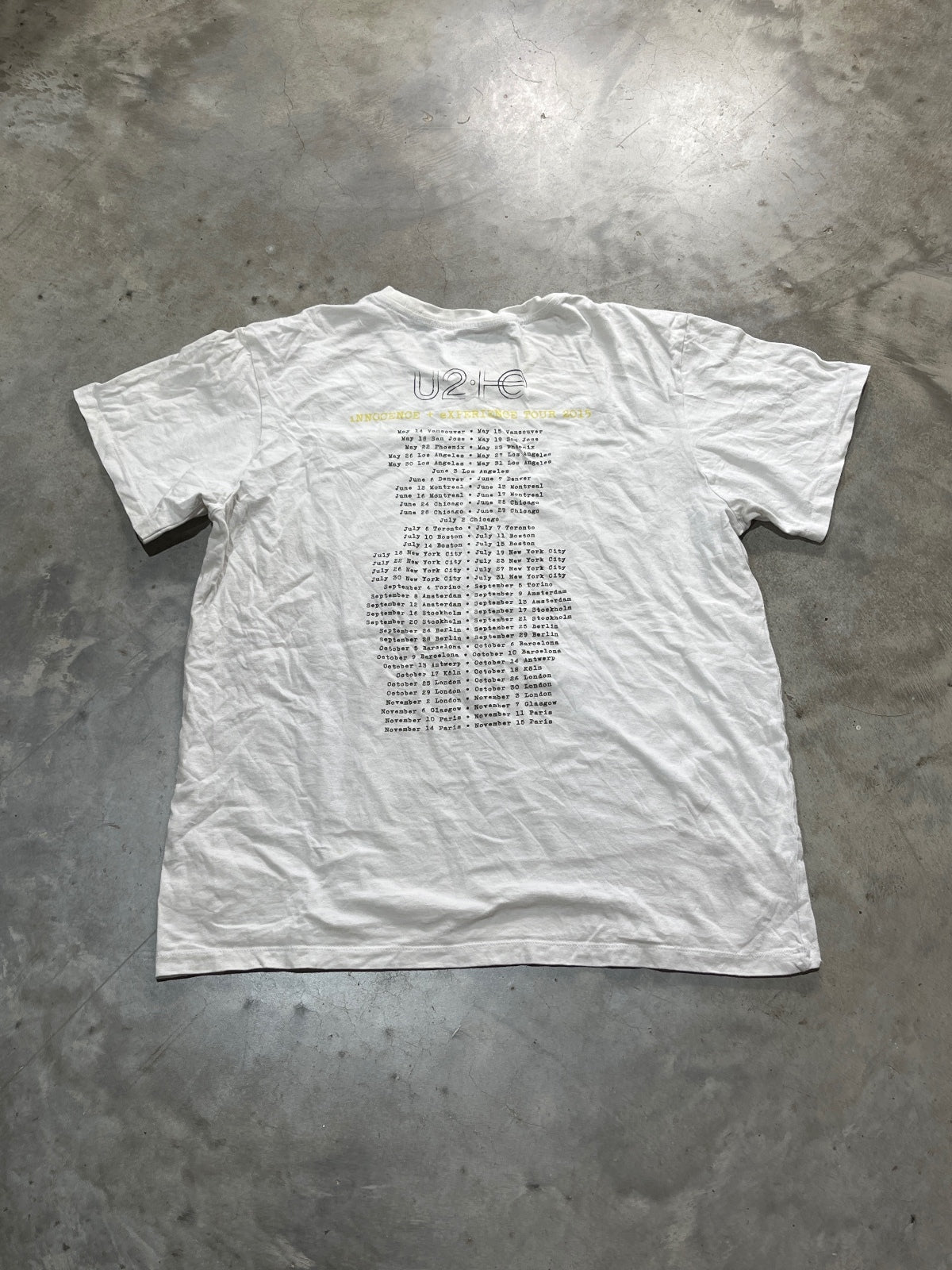 U2 Preowned XL T-shirt