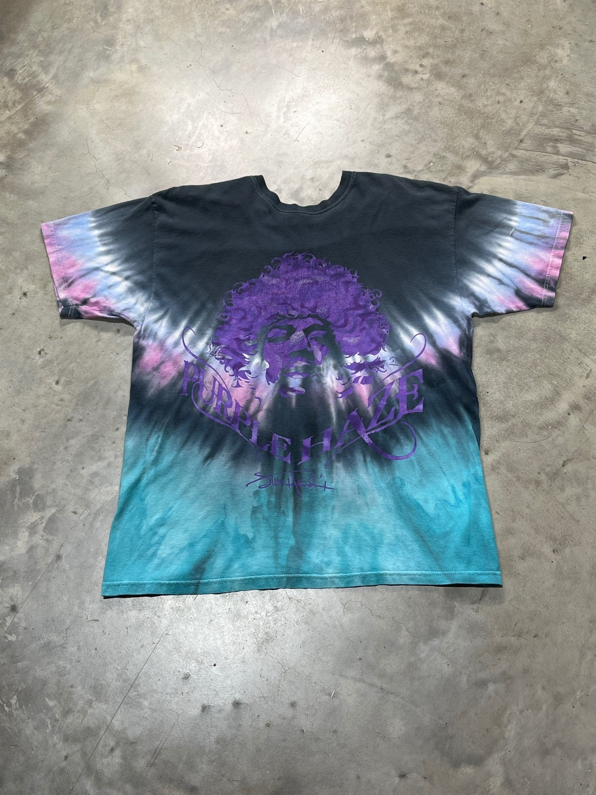 Jimi Hendrix Preowned Large Tie Dye T-shirt