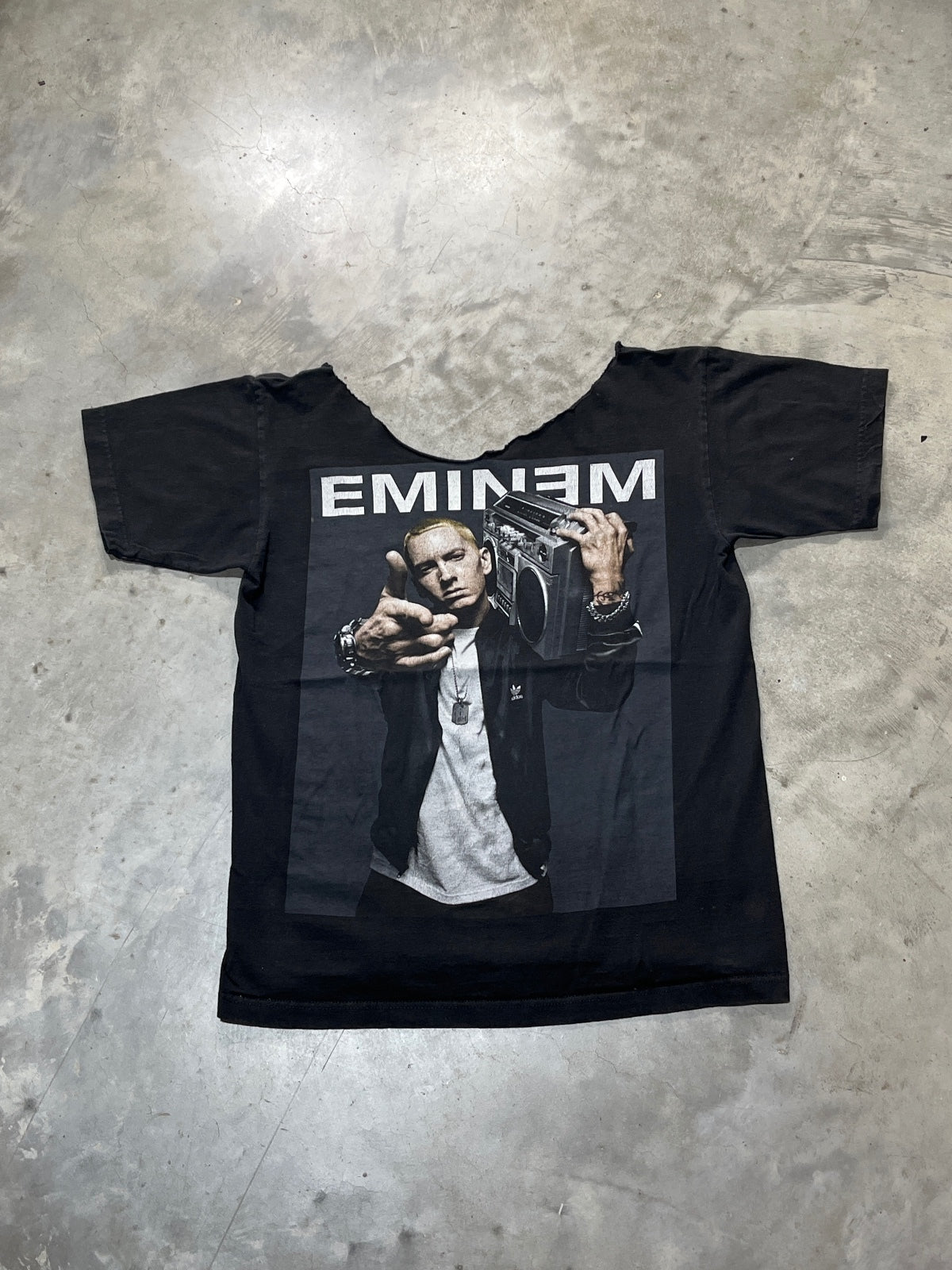 Eminem Preowned Medium Cropped Neckline T-shirt