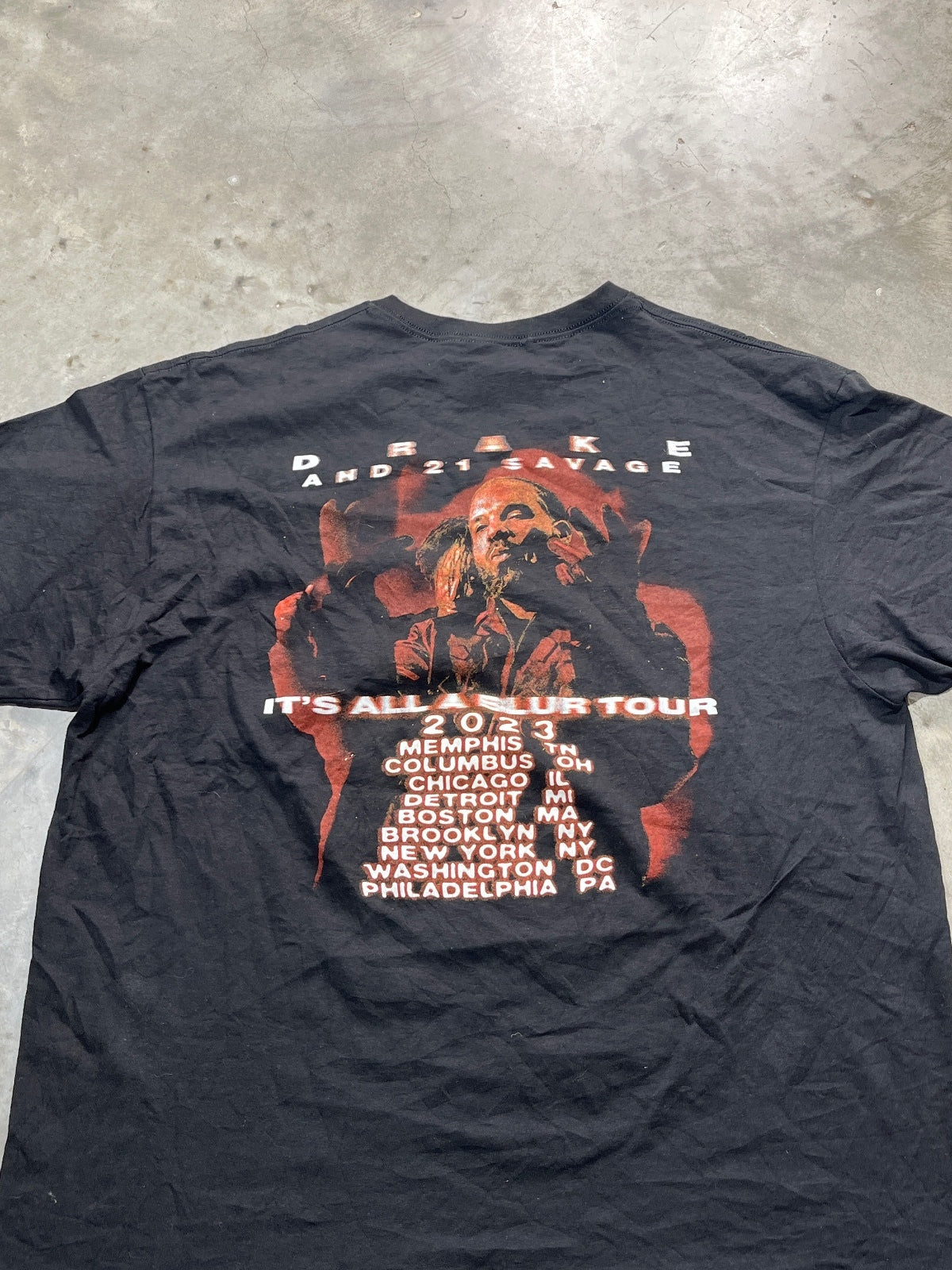 Drake And 21 Savage Preowned XL T-shirt