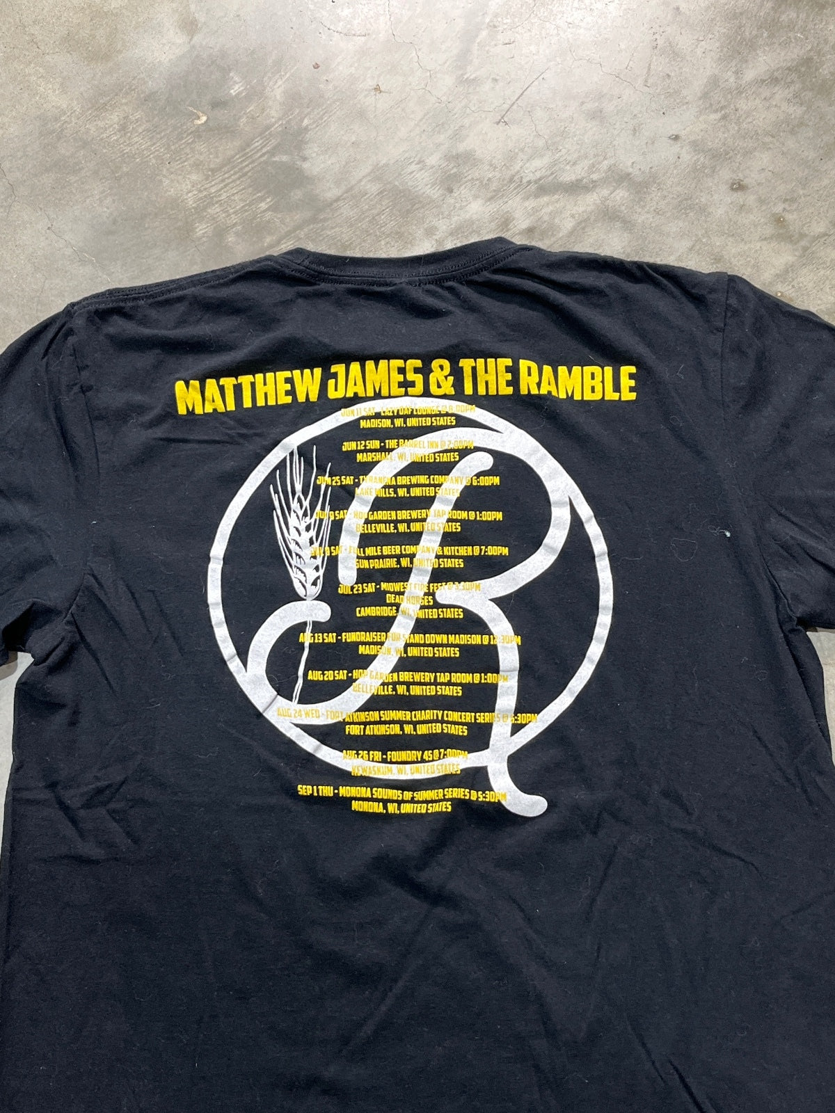 Matthew James & The Ramble Preowned Medium T-shirt