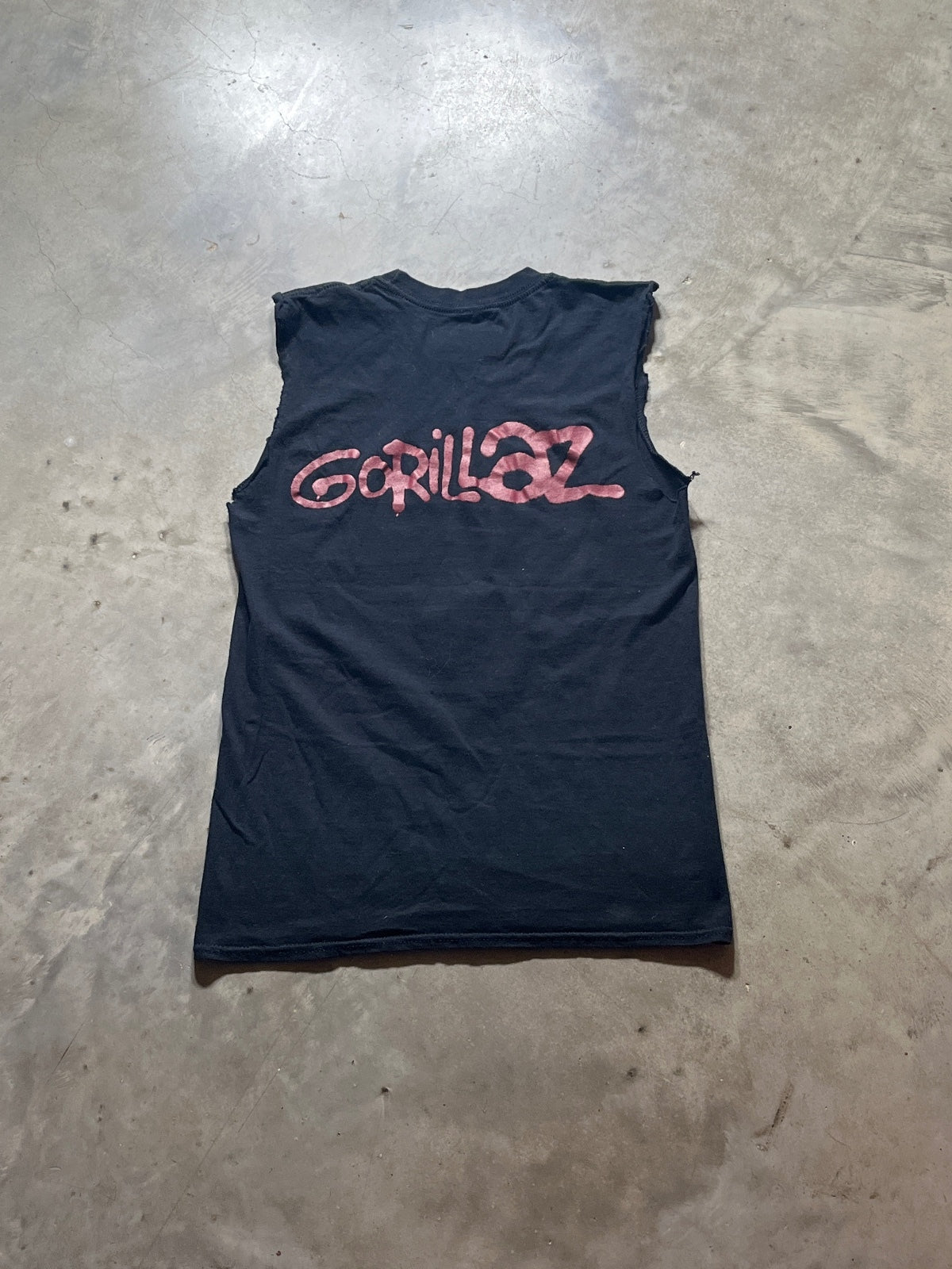 Gorillaz Preowned Small Cut Off Sleeve Tank Top T-shirt
