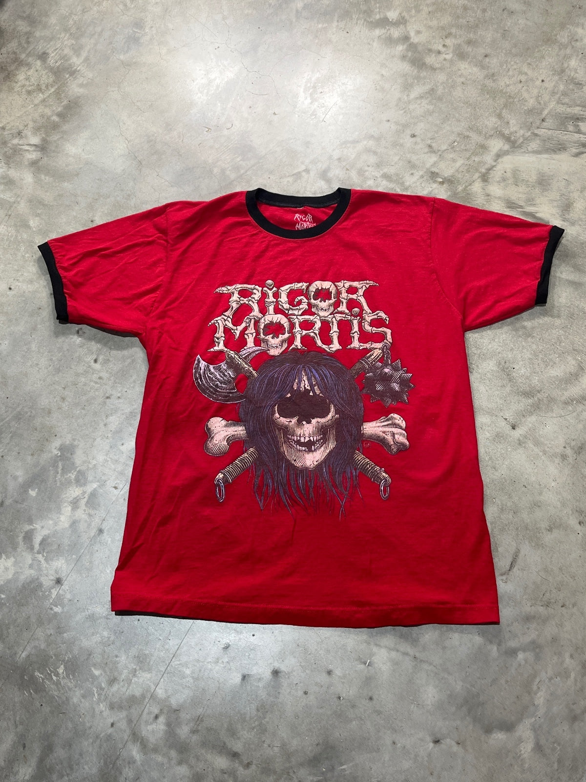 Rigor Mortis Preowned Large Ringer T-shirt