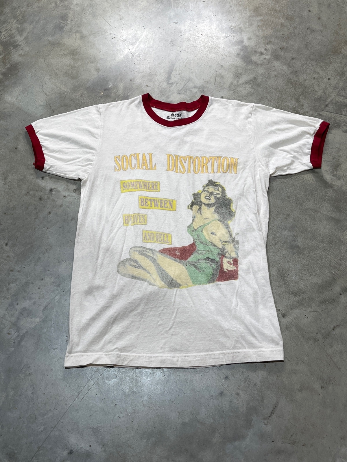 Social Distortion Preowned Medium Ringer T-shirt