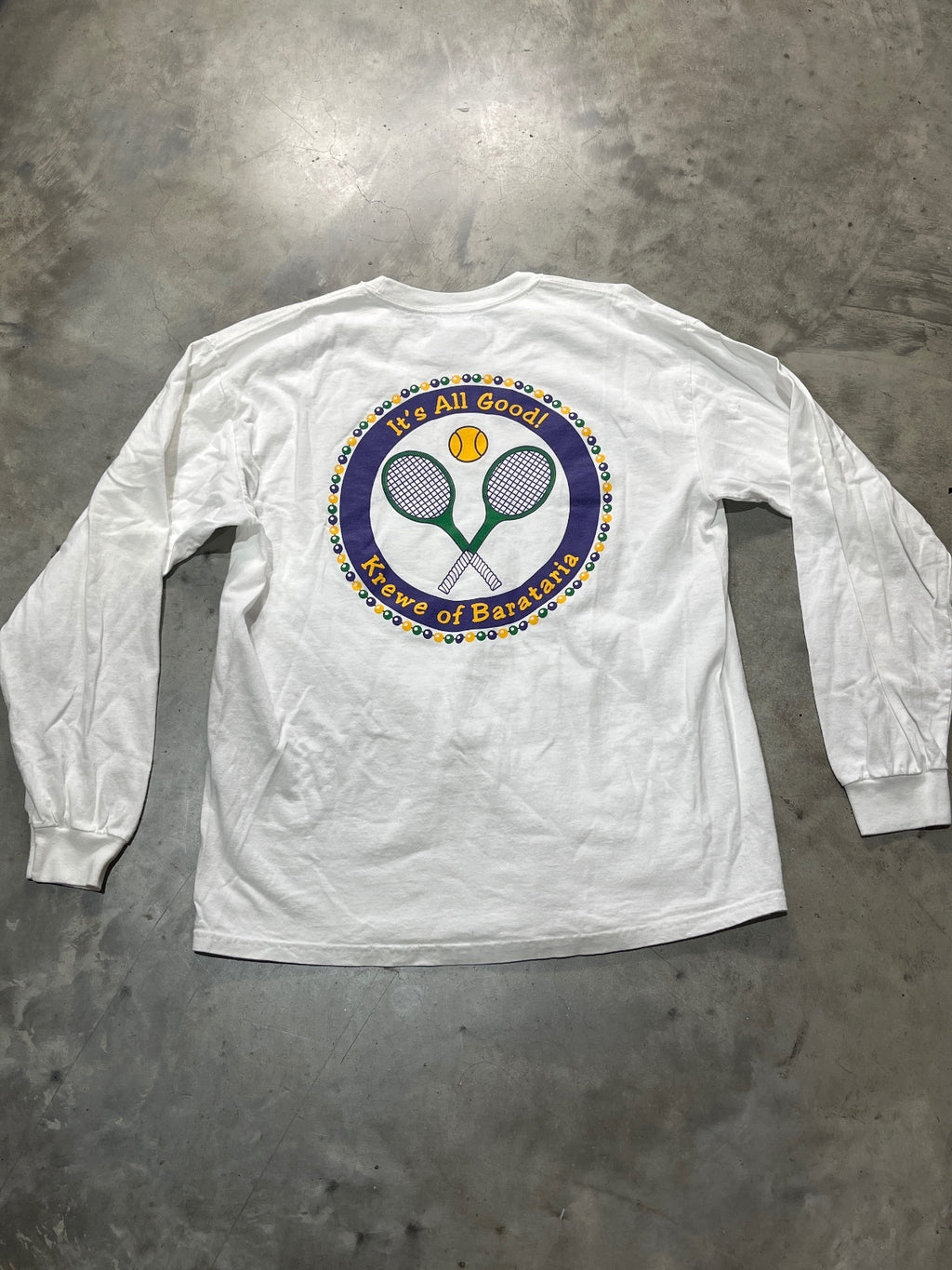 Vintage Krewe of Barataria Mardi Gras Preowned Long Sleeve Large T-shirt