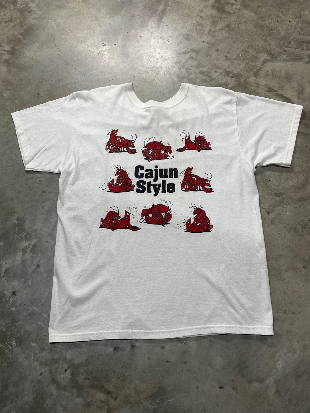 Vintage Doing It Cajun Style Crawfish Preowned Large T-shirt