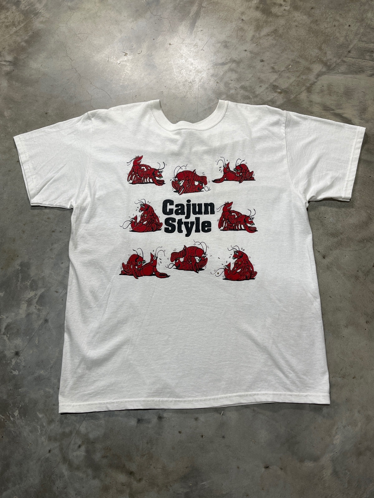 Vintage Doing It Cajun Style Crawfish Preowned Large T-shirt