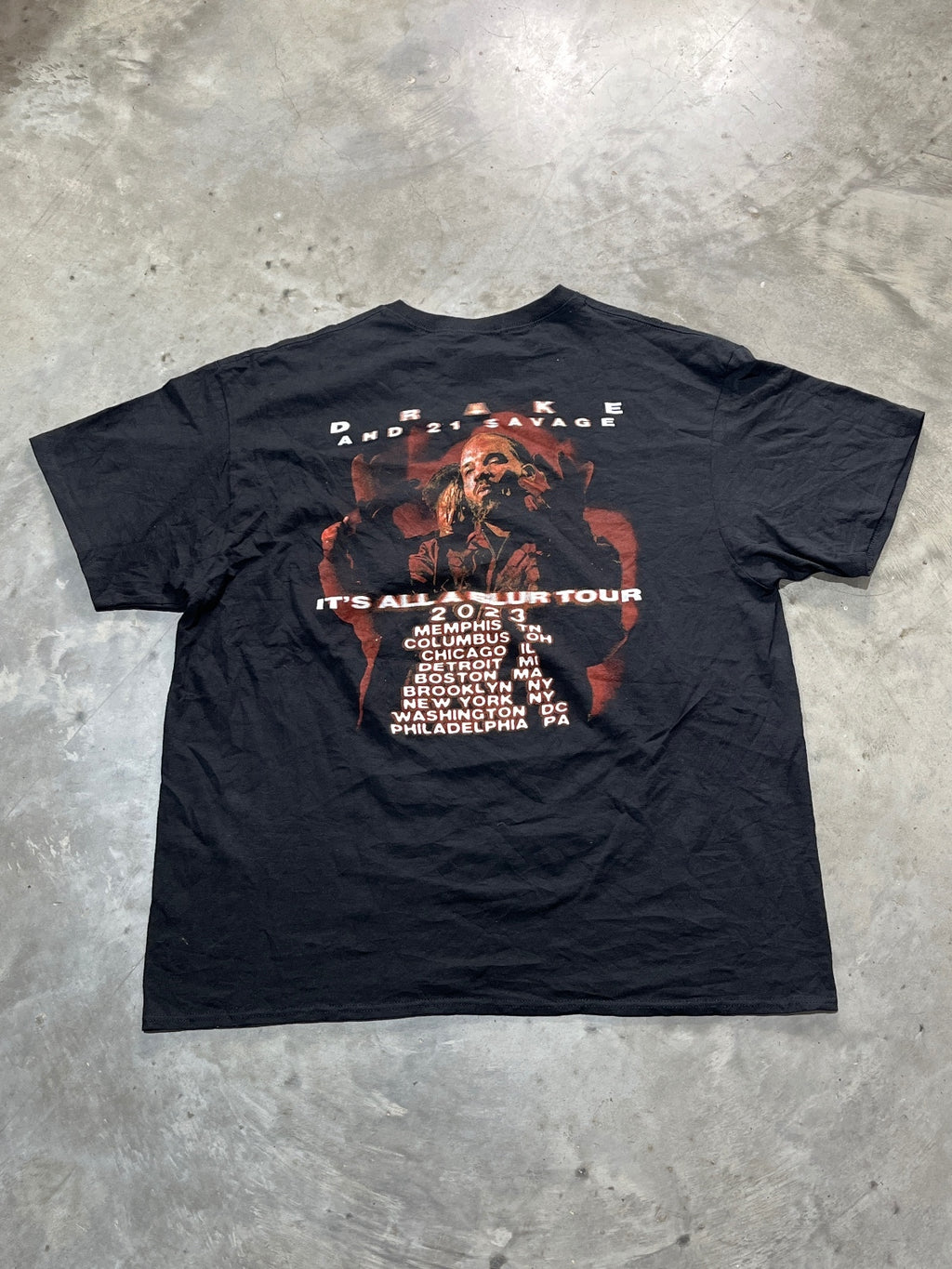 Drake And 21 Savage Preowned XL T-shirt