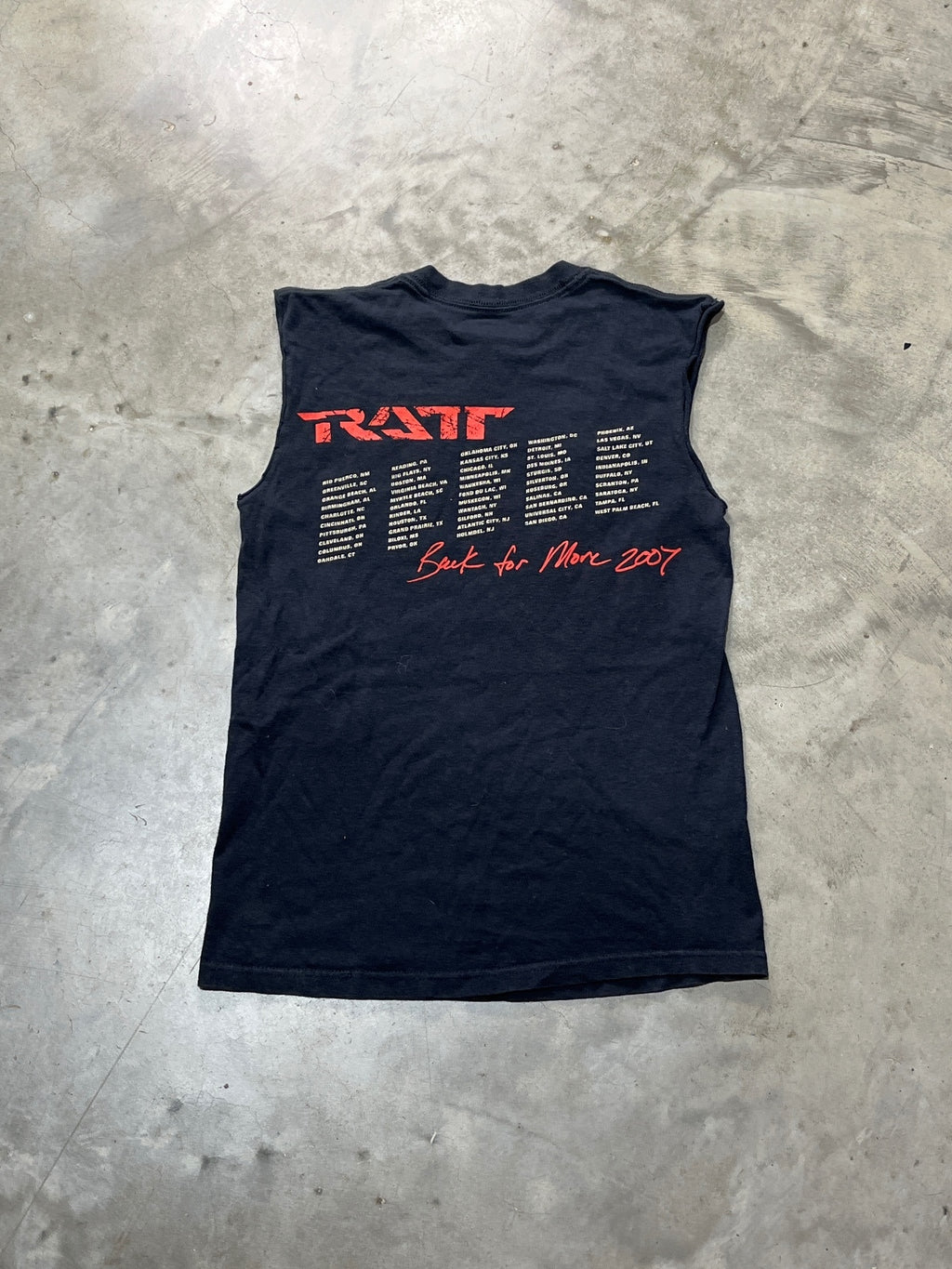 RATT Preowned Small Cut Off Sleeve Tank Top T-shirt