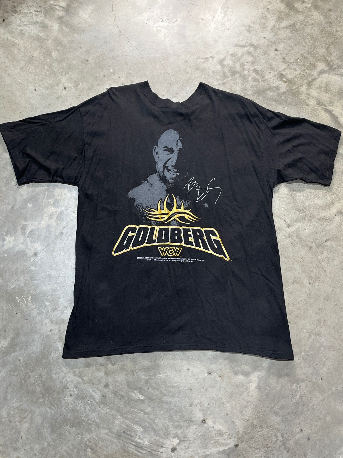 VTG 1998 WCW Bill Goldberg Preowned XL T-shirt