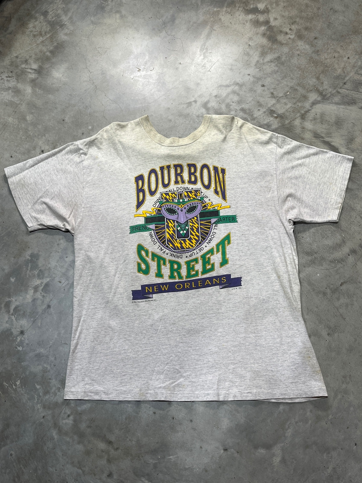 Vintage 1990 New Orleans Bourbon Street Preowned XL T-shirt