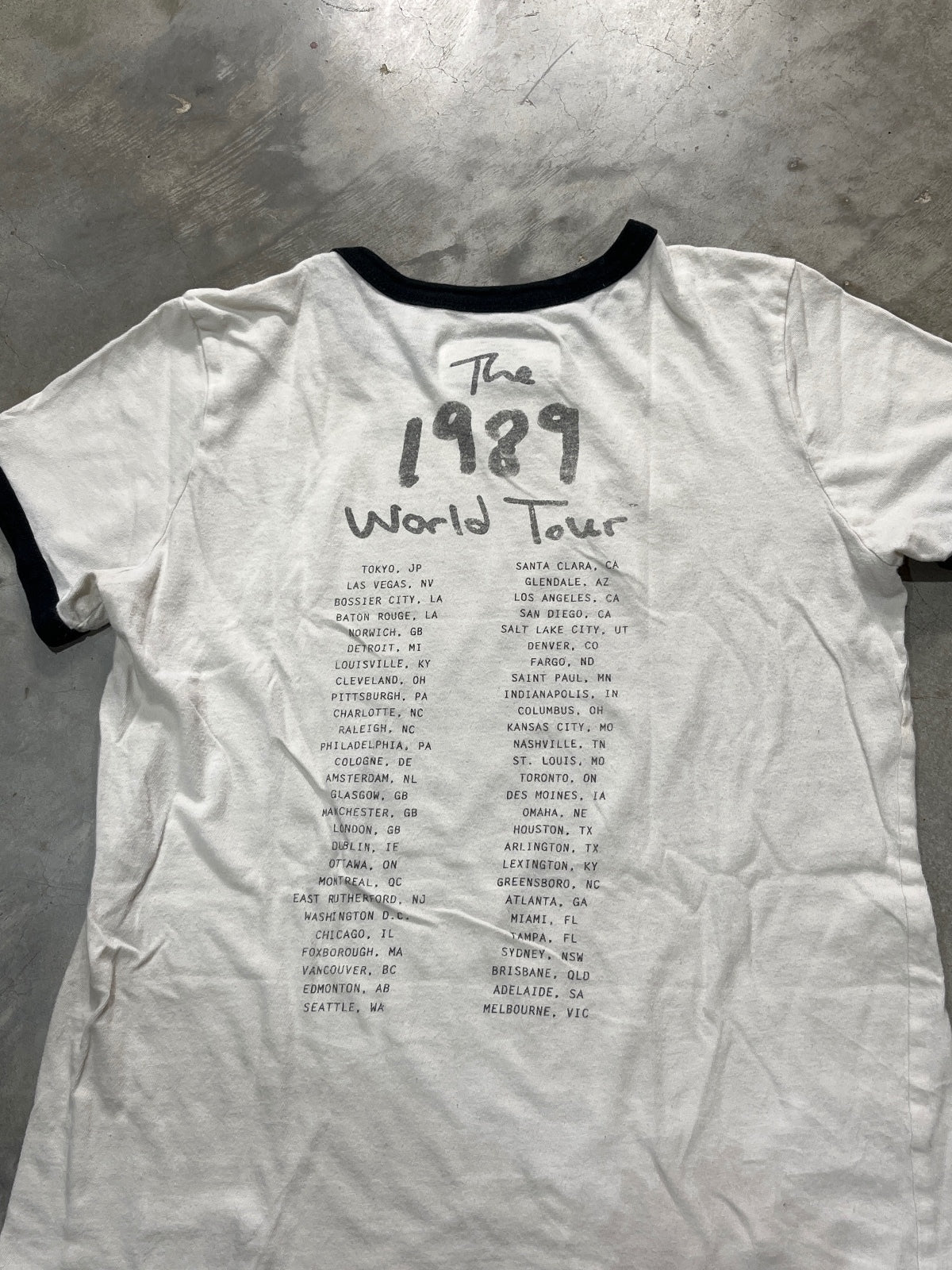 Taylor Swift Preowned Medium Ringer T-shirt