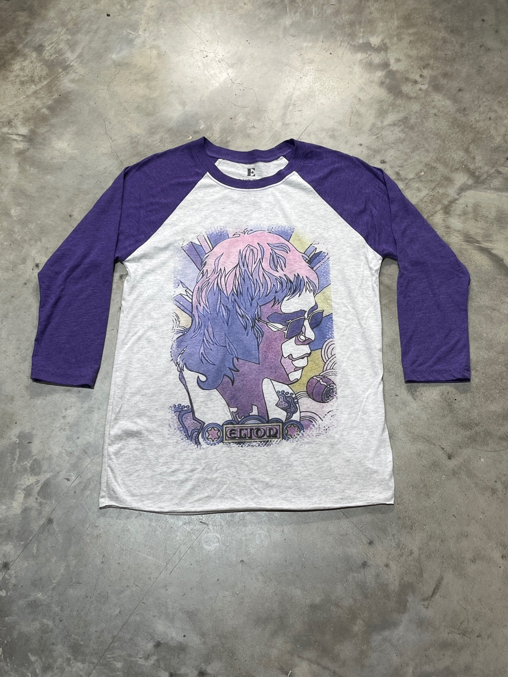 Elton John Preowned Small 3/4 Sleeve T-shirt