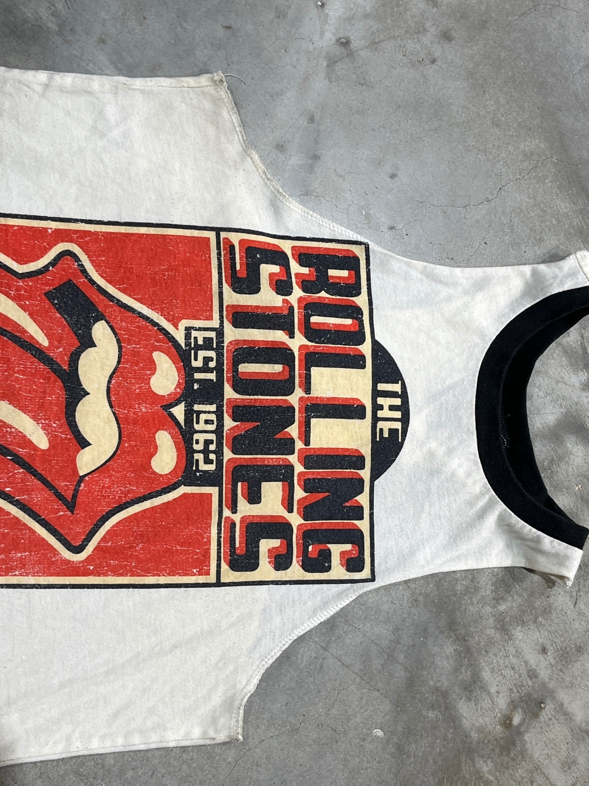 The Rolling Stones Preowned Small Ringer Tank Top T-shirt