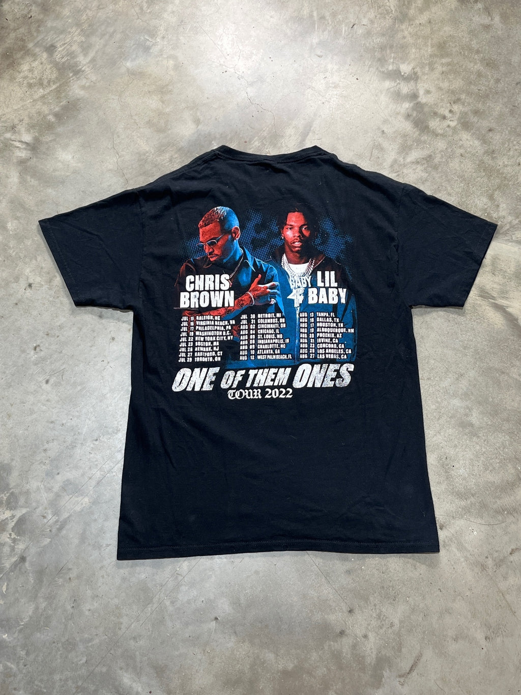 Chris Brown Lil Baby Preowned Medium T-shirt