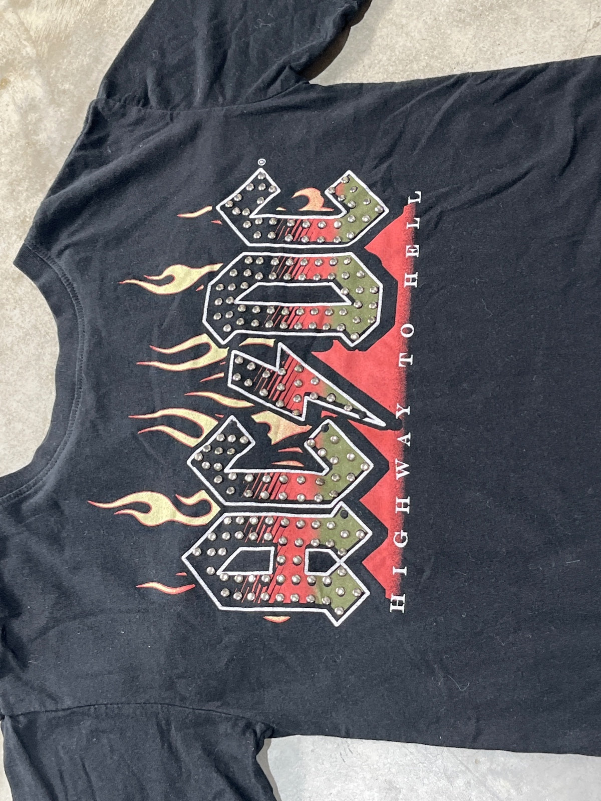 ACDC Preowned Small Bejeweled Cropped T-shirt