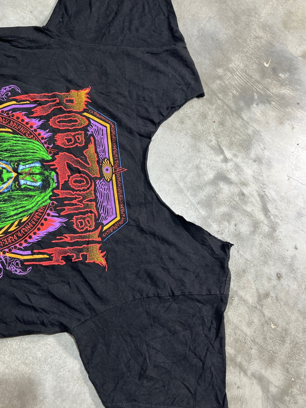 Rob Zombie Preowned Medium Cropped Neckline T-shirt