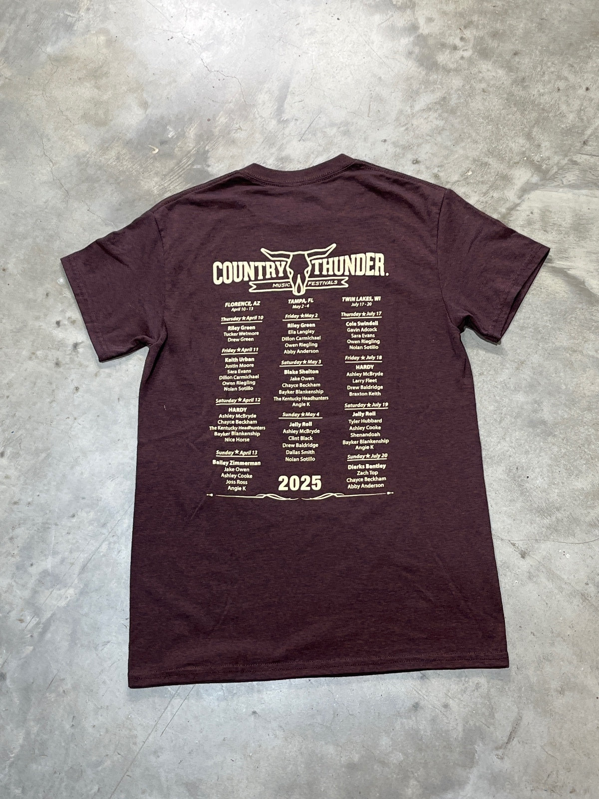 Country Thunder Music Festival Preowned Small T-shirt