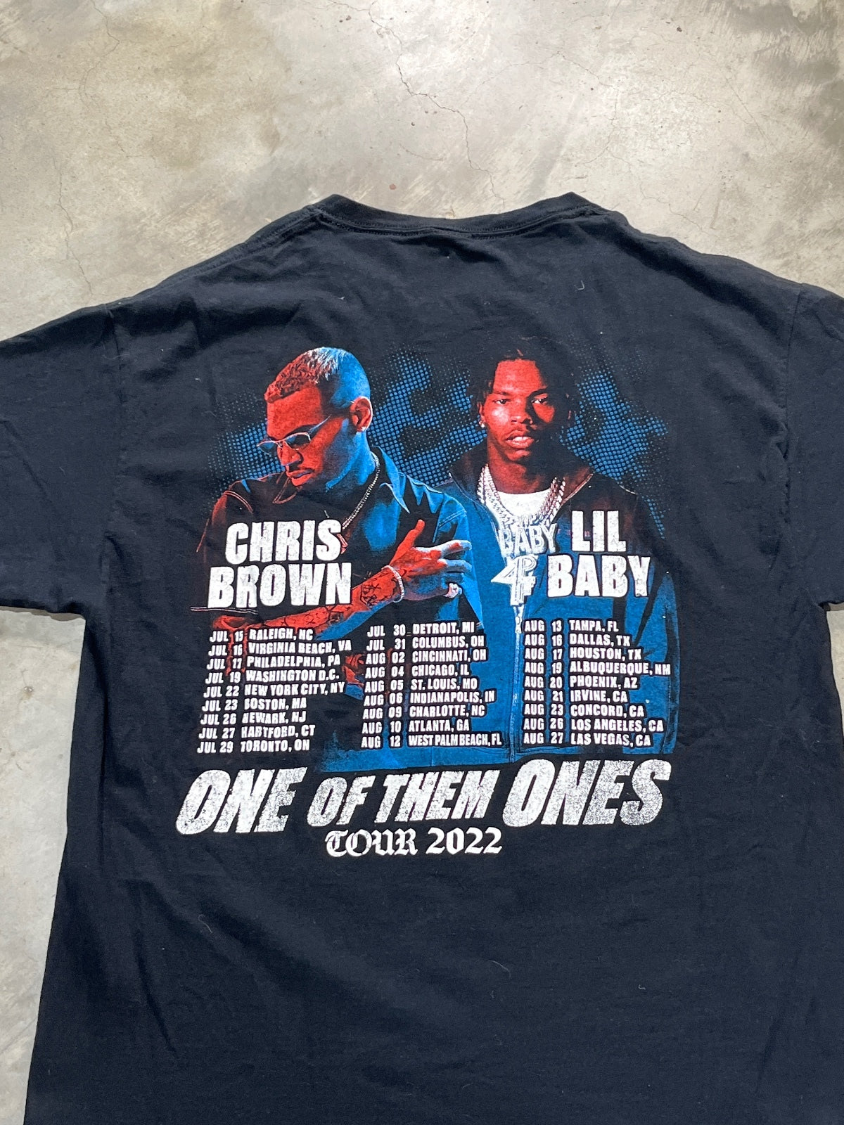 Chris Brown Lil Baby Preowned Medium T-shirt