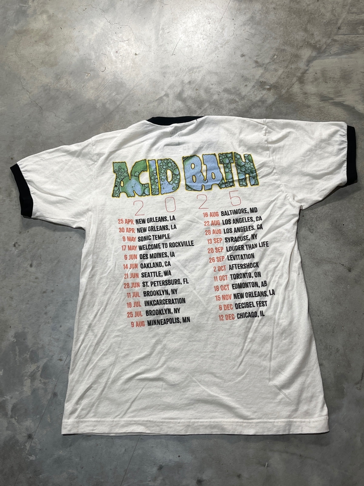 Acid Bath Preowned Large Ringer T-shirt