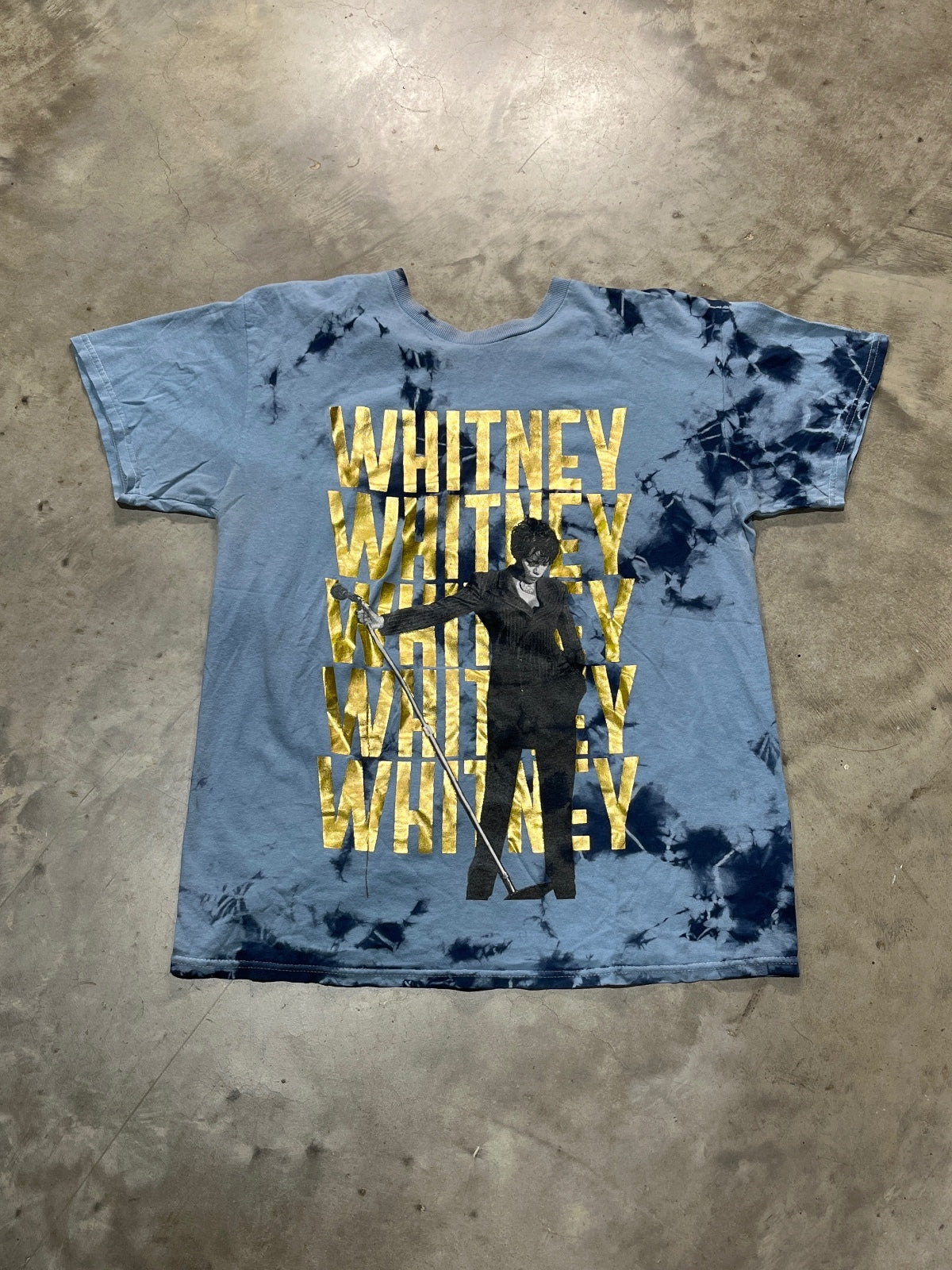 Whitney Houston Preowned Medium Tie Dye T-shirt