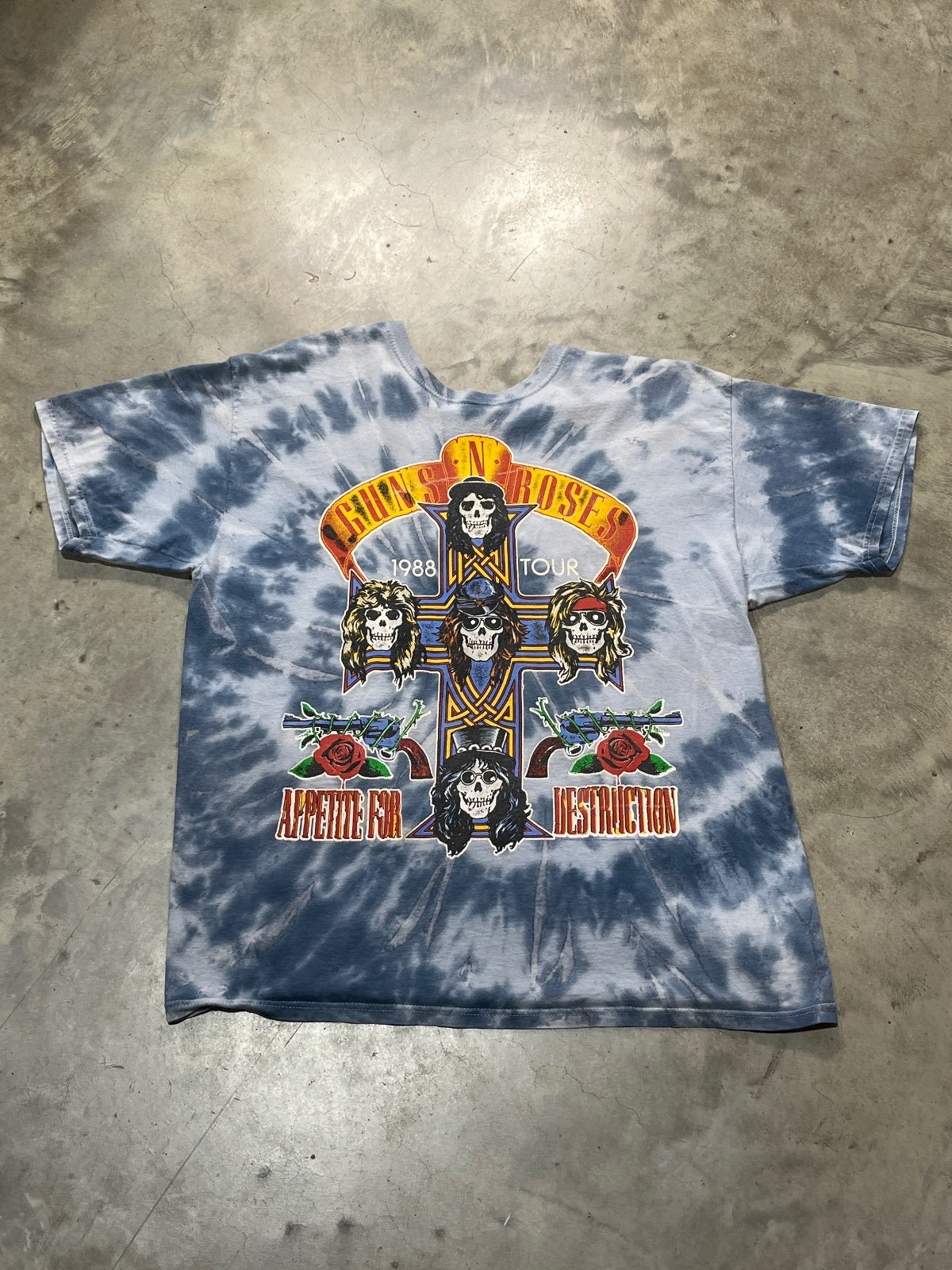 Guns N Roses Preowned Large Tie Dye T-shirt