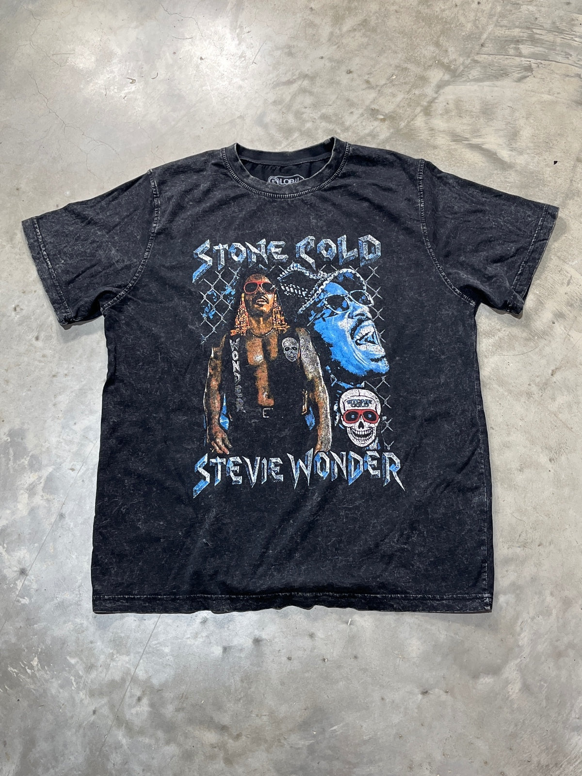 Stevie Wonder Preowned Large Tie Dye T-shirt